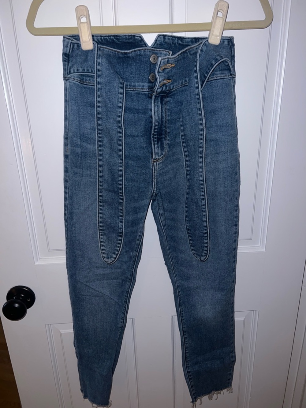 Abercrombie & Fitch Ultra High Rise Blue Tapered Jeans